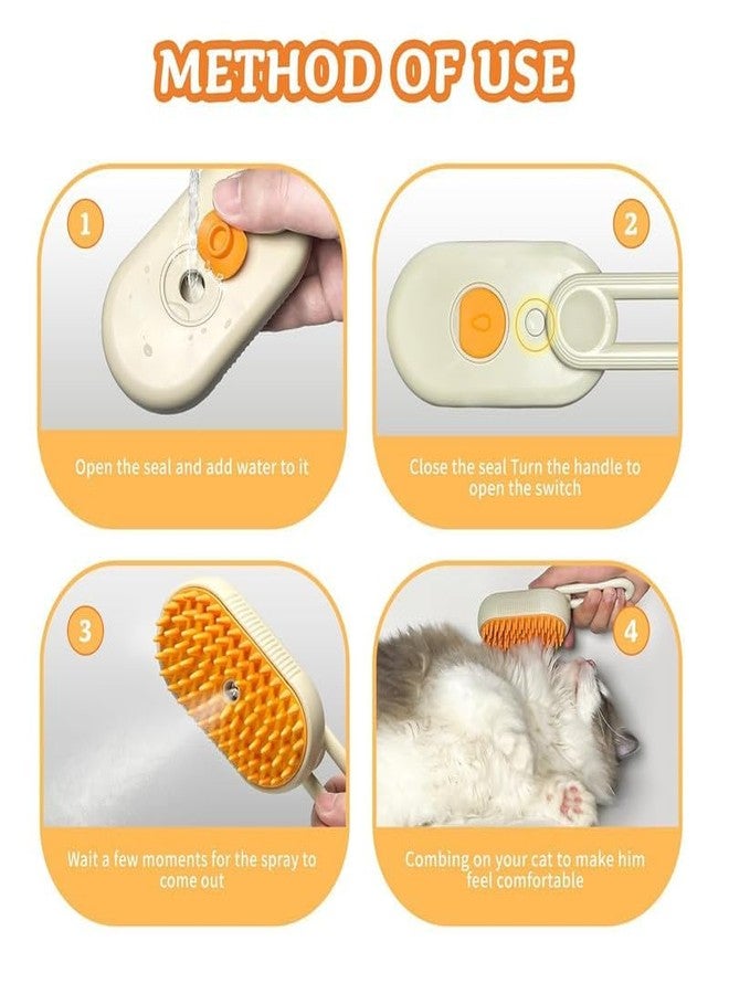 PET FUN PET FUN 4‑in‑1 Pet Grooming Set - Bath Brush Steam 3-in-1 Water Brush + Silicone Bath & Massage Tool + Adjustable Rubber Bath Scrubber + Ergonomic Nail Clippers - Suitable for Dogs & Cats - Image 3